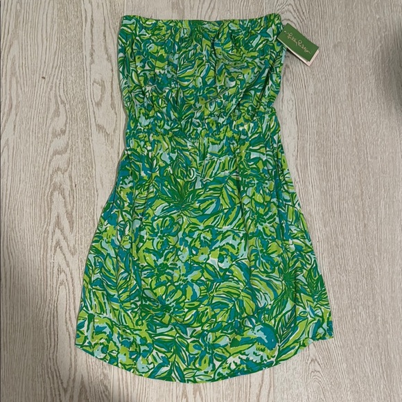 Lilly Pulitzer Tropical Green and Blue Dress - Picture 1 of 1